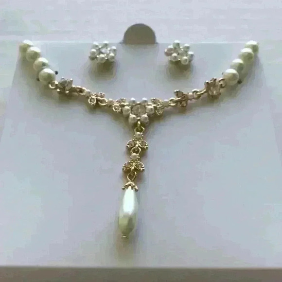 Charter Club new Value Pearl Lariat & Earrings - Picture 2 of 8